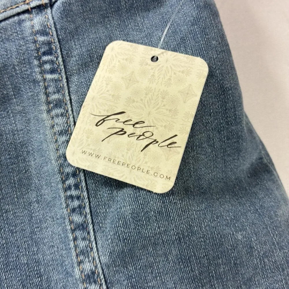 Free People We The Free Wide-Leg Jeans Women’s 25 Medium Wash Blue High Rise